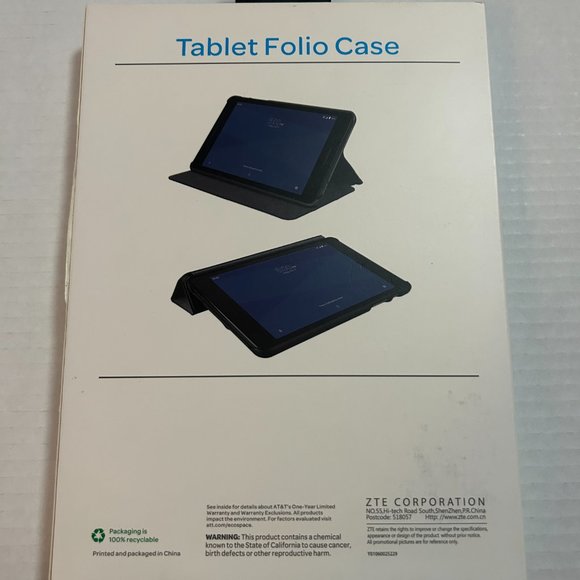 New AT&T Tablet Folio Case for AT&T Trek 2 HD Case - Black - Picture 3 of 4